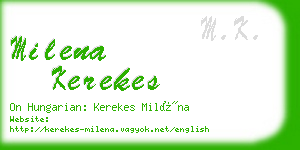 milena kerekes business card